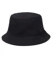 [Maison Michel Kids] Maison Michel Kids Logo wool canvas bucket hat Inch 21.3 blue