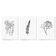Set of Minimal Plant Abstract Hallway Wall Art #3