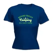 Alcohol Weekend Forecast Camping With A Chance Of Drinking - Funny Novelty Womens T-Shirt T Shirt Tshirt