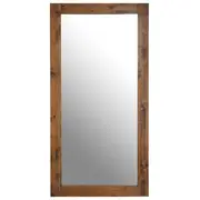 Best World 183 cm x 91 cm Wood Nordic Rectangular Mirror
