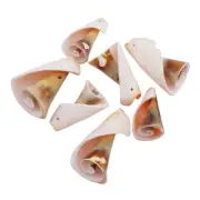 10 pcs Polished Sliced Conch Drilled Shells For Crafts DIY Nautical Decor 2-4 cm