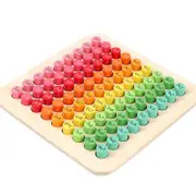 Rainbow Wooden Multiplication Board – 81-Peg Times Table Learning Aid