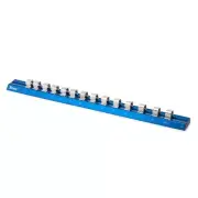 Titan 32098 1/2" Drive Metric Magnetic Aluminum Socket Rail, Holds 14 Sockets