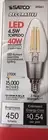Satco LED 4.5W Torpedo Decorative Filament Light Bulb S9261 Dimmable
