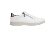 Womens Hush Puppies Mimosa Ladies Sneakers Zip White Casual Lace Up Shoes