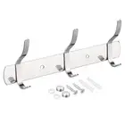 Coat Hook Rack Wall Mounted with 3 Hooks Hook Rail Wall Hangers Silver