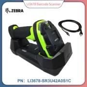 Zebra LI3678-SR3U4210S1C Wireless 1D USB Handheld Barcode Scanner w Cradle&Cable