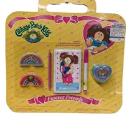 1984 Cabbage Patch Kids School Forever Friends Address Book Erasers