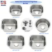 New Stainless Steel Undermount Single Bowl Bar Sink Various Sizes