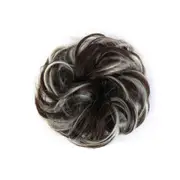 2 Pcs Curly Flexible Hair Bun Donut Synthetic Hair Band Elastic Hair Accessories Elastic Chignon For Ponytail Extension For Women