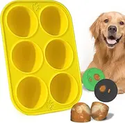 BABORUI 6 Cavities Silicone Dog Treat Molds for Woof Pupsicle & Power Chewer Pupsicle Large 25-75lbs, Reusable Frozen Dog Treat Molds for Making Puppy Favorite Freeze Refill Ice Popsicle Treats (L)