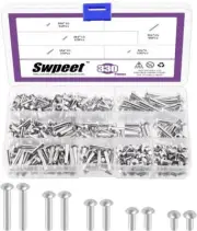 330Pcs M4 × 6mm 10mm 14mm 20mm 25mm Solid Aluminum Brazier Head Rivets