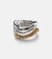 [Rainbow K] Rainbow K Versus Pear 18kt gold ring with diamonds N gold