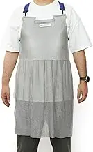 RETON-PPE Chainmail Apron for Butcher, Anti-cutting Protective Apron for Cutting Meat, Safety Work Bib with Adjustable Strap