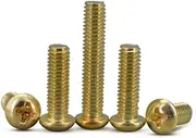 1000pcs/lot M2x10 M2*10 Brass Round Pan Head Machine Screws