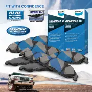 8Pcs Bendix GCT Brake Pads Set for Alfa Romeo Montreal 105 2.6 Spider 115 2000