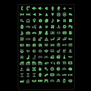 Multifunction Button Stickers Luminous Sticker Light Switch Relay Rocker Label Circuit Decals for Car Decor (number2)