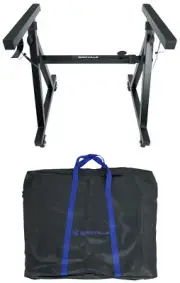 Rockville Z40W Z-Style Keyboard Stand+Wheels+Bag Fits Yamaha Genos