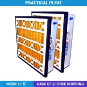 (2 Pack) Practical Pleat 14X30X5 MERV 11, 5 Inch for Return Grille