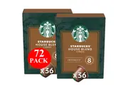 Starbucks By Nespresso House Blend Coffee Pods Capsules 72 Pack