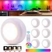 Luces LED inalámbricas tipo disco Luces debajo del gabinete del armario + remoto