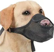 Dog Muzzle - Dog Muzzlles to Prevent Biting | Muzzle for Dogs | Breathable Barking Prevention Mouth Cover | Adjustable Soft Mesh Muzzlle for Families, Dog Lovers