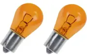 2X BULB 12V 10W BAU15S ORANGE CAR HALOGEN LIGHT BAYONET LAMP MINI
