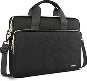 [DOMISO] 17.3 inch Laptop Sleeve Case Water-Resistant Computer Cover Bag with Detachable Shoulder Straps for Dell, HP, Asus Notebook,Black