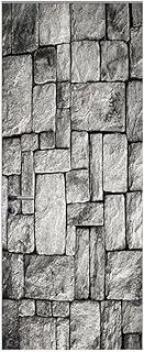 Door Stickers Vintage Bricks Wall Retro Door Murals Wall Decals Door Stickers Wallpaper Mural (Color : D, Size : 38.5x200cmx2pcs)