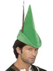 Green Robin Hood Hat Peter Pan Elf Fairy Tail Fancy Dress Bookweek Medieval