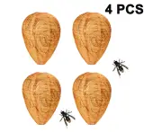4 Pieces Waterproof Wasp Nest Decoys Hanging Hornet Deterrents Fake Cloth Wasp Nest Non-Toxic Bee Decoy Deterrent for Home and Garden Outdoors - Yellow