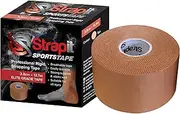 Strapit Professional Rigid Sports Strapping Tape | Hand-Tearable | Protects | 100% Rayon | Strong Adhesion | Supports Ligaments | High Performance | Used by Professionals | 38mm x 13.7m Single roll.