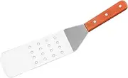 NAMOARLY Stainless Steel Grill Spatula with Wooden Handle Versatile Slotted Turner for BBQ Fish Steak and Pancakes for Parties Camping and Housewarming