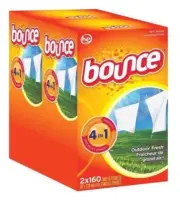 BOUNCE FABRIC SOFTENER DRYER SHEETS BIG 320ct BOX