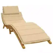 Sun Lounger Cushion Sunbed Seating Pad Outdoor Patio Garden Fabric vidaXL vidaXL