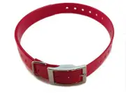 Sparky Pet Co 1" Square Buckle High Flex Red Waterproof Dog Strap for All