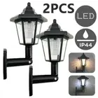 Solar Outdoor Little House Garden Lights LED Wall Lamps Security Decor Light