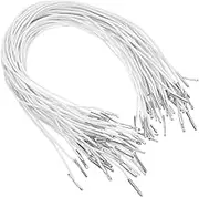 Holibanna Sturdy Elastic Cords 100pcs Round String with Metal Tips for Craft Projects Badge Holder Mask Fastening