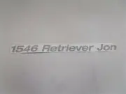 CRESTLINER 1546 RETRIEVER JON DECAL U32701-02 / 2201935 BLACK 23 1/4" X 1 1/2"
