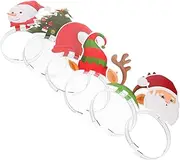 [Abaodam] 6pcs Christmas Headband Xmas Headpiece Christmas Headband Christmas Hair Band Xmas Hair Accessory Winter Holiday Headbands Christmas Headpiece Santa Hat Headband Plastic Red