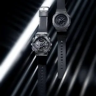 【CASIO 卡西歐】G-SHOCK 百搭酷黑時尚 金屬錶殼 八角形錶殼_44.4mm(GM-2100BB-1A)