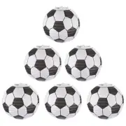 6Pcs 12in Soccer Paper Lantern, White Black