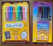 Epic Set of 62 SAKURA Craft Pens **NEW** 8 Gelly Roll Glaze Soufflé (8 packages)