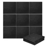 18pcs Acoustic Panels 11.8" x 11.8" Square Self Adhesive Wall Panels, Black