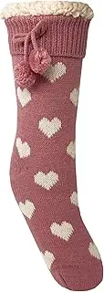 [Since 2013 Bramble] Bramble Ladies Cosy Lounge Slipper Sock | 1 Pair | U.K. Size 4-7 | Non-slip socks, lounge socks