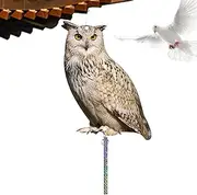 Fake Owl Decoys - Bird RepeIlents Devices, Scarecrow Fake Owls | Bird RepeIlent Garden Protectors, Artificial Horned Owl Bird Scarecrow Decoy, Natural Enemy Realistic Owls to Scare Birds Away, 27x17cm