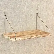 Fabric Wall Cubicle Shelf with Hooks for Work Decor, 11.8' Wooden Cubicle Organizer Storage Shelf with Hangers Cubicle Accessories for Women Men Desk