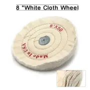 8 inch Cloth Buffing Polishing Wheel 4mm Arbor Buffer Polish Grinder Pad Tool
