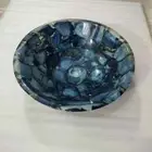 Stunning Blue Agate Wash Basin Sink, Natural Agate Stone Round Sink Decor