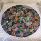 Multicolor Agate Stone Coffee Table Top Handmade Gemstone Living Room Decors